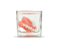 dentures, caring for dentures, denture cleaning, denture maintenance, denture soaking, Blue Valley Smiles, Overland Park KS, denture care, oral health, denture cleaner