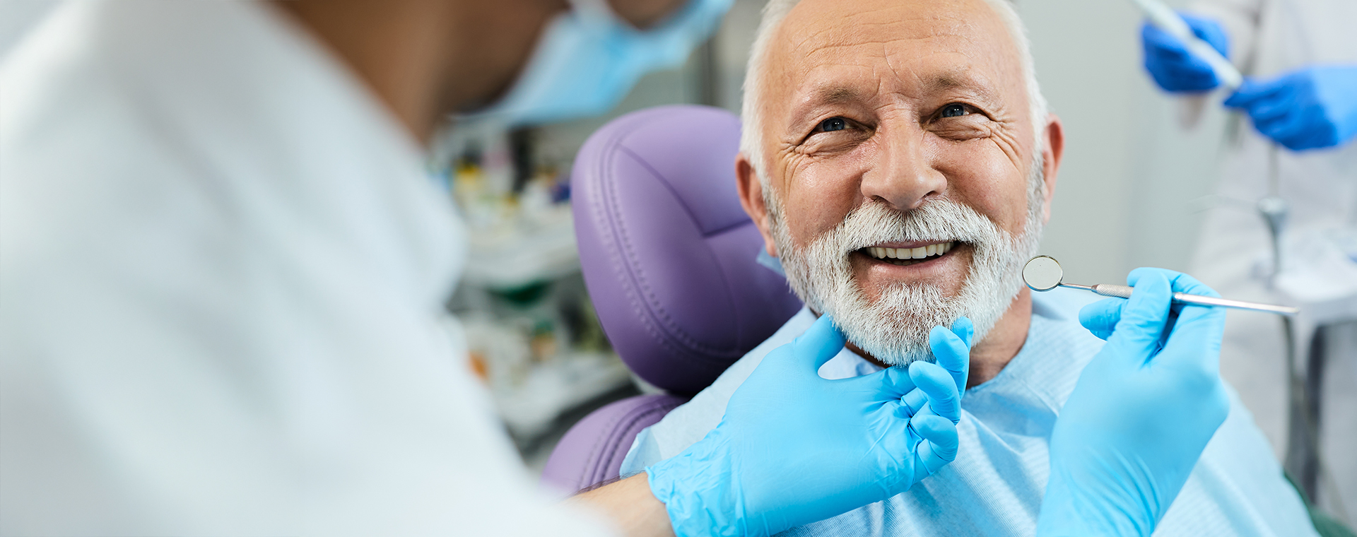 man at dental office